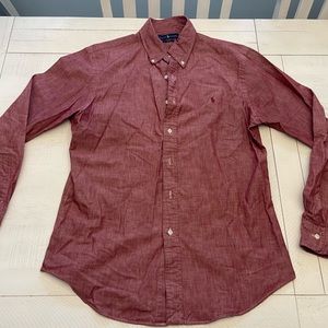 Men’s Slim Fit Ralph Lauren Buttondown - Red - Large